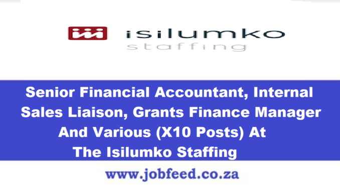 Isilumko Staffing Vacancies