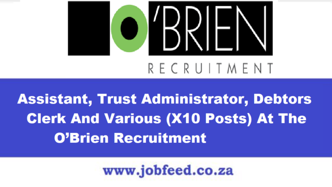 O’Brien Recruitment Vacancies