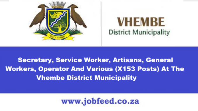 Vhembe District Municipality Vacancies