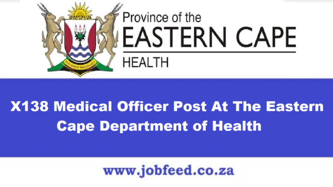 Eastern Cape Department of Health Vacancies