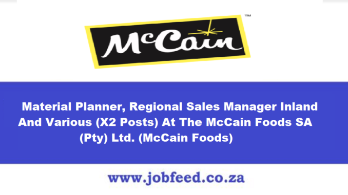 McCain Foods Vacancies