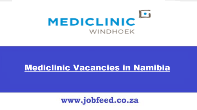 Mediclinic Vacancies