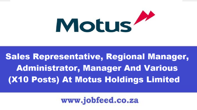 Motus Holdings Limited Vacancies