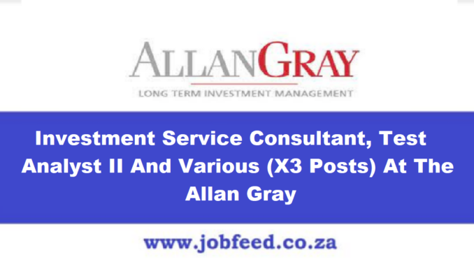Allan Gray Vacancies