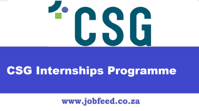 CSG Internships Programme