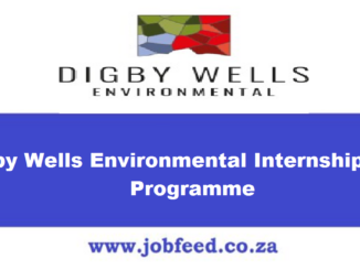 Digby Wells Environmental Internships Programme