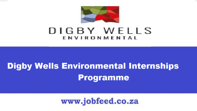 Digby Wells Environmental Internships Programme