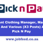 Pick N Pay Vacancies