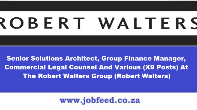 Robert Walters Vacancies