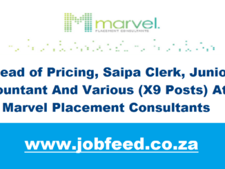 Marvel Placement Consultants Vacancies