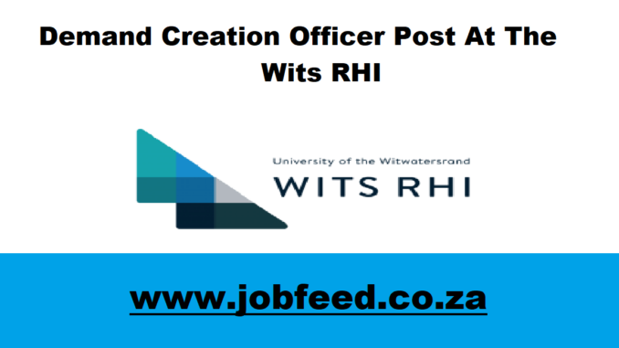 Wits RHI Vacancies