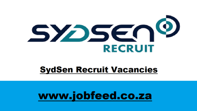 SydSen Recruit Vacancies SydSen Recruit Vacancies