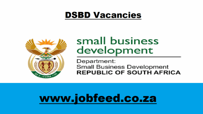 DSBD Vacancies DSBD Vacancies