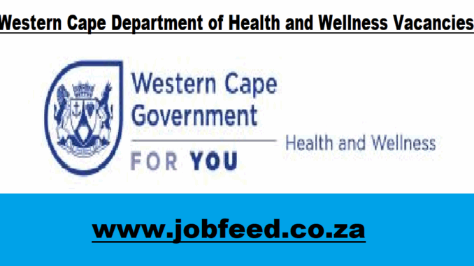 Western Cape Department of Health and Wellness Vacancies 2025 Western Cape Department of Health and Wellness Vacancies 2025